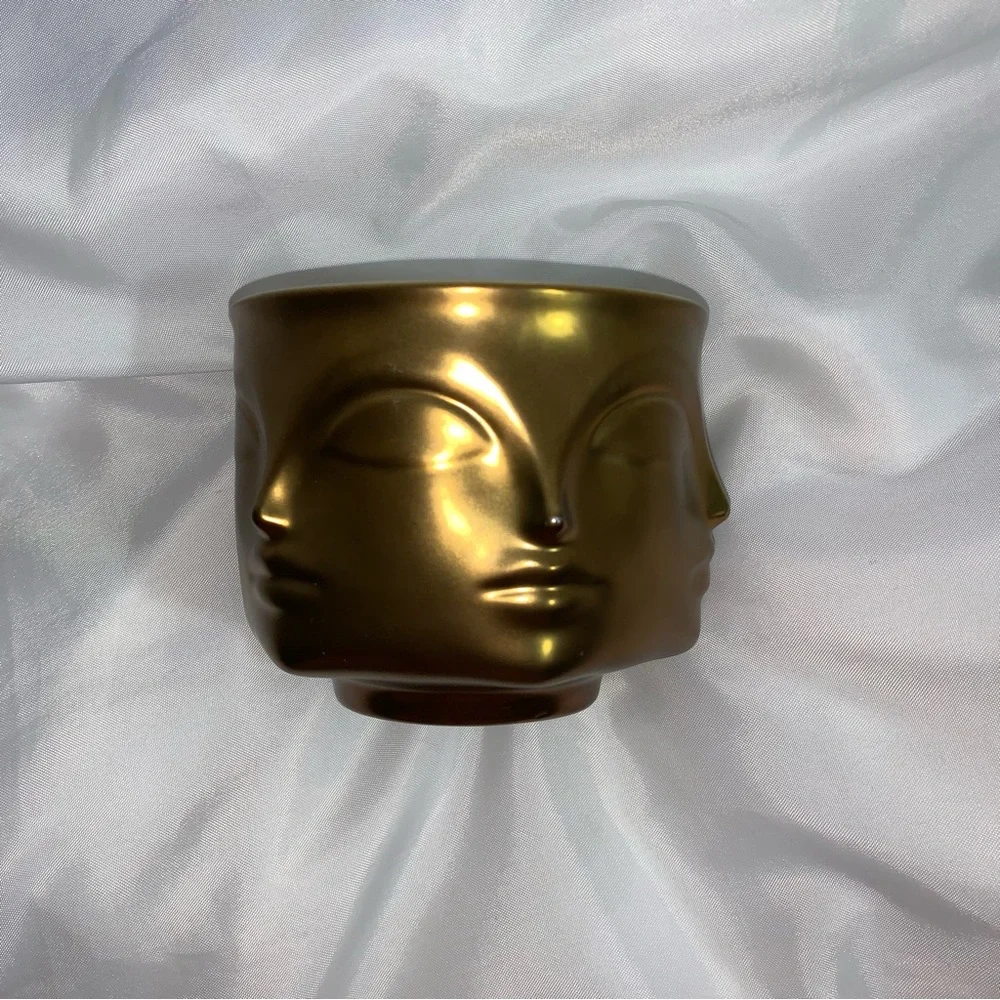 JONATHAN ADLER matte gold glazed MUSE bowl